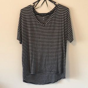 NY&Co Black & Grey Striped Top